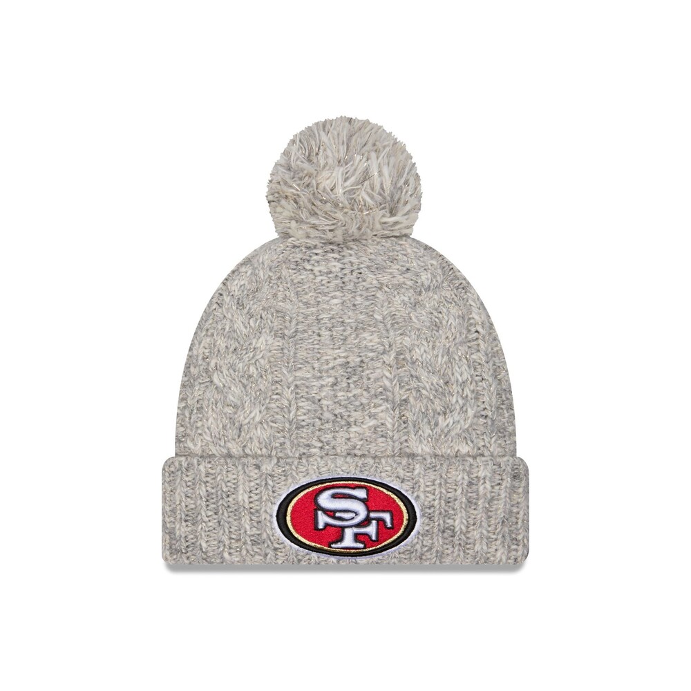 New Era San Francisco 49ers Shimmer Pom Knit Hat - One Size